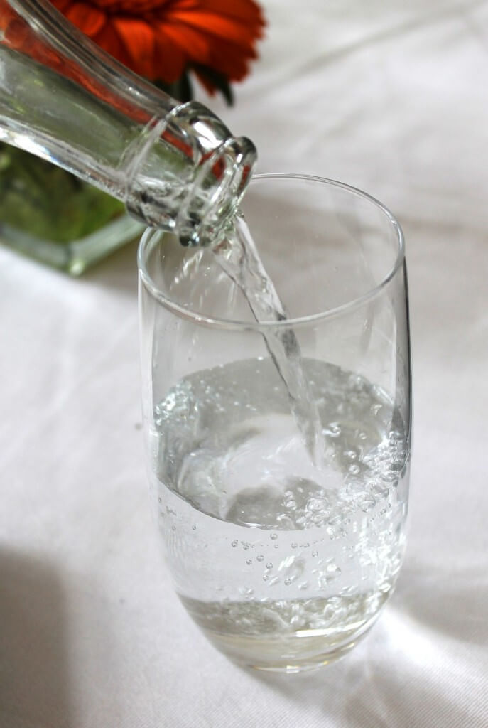 Water being poured into a glass